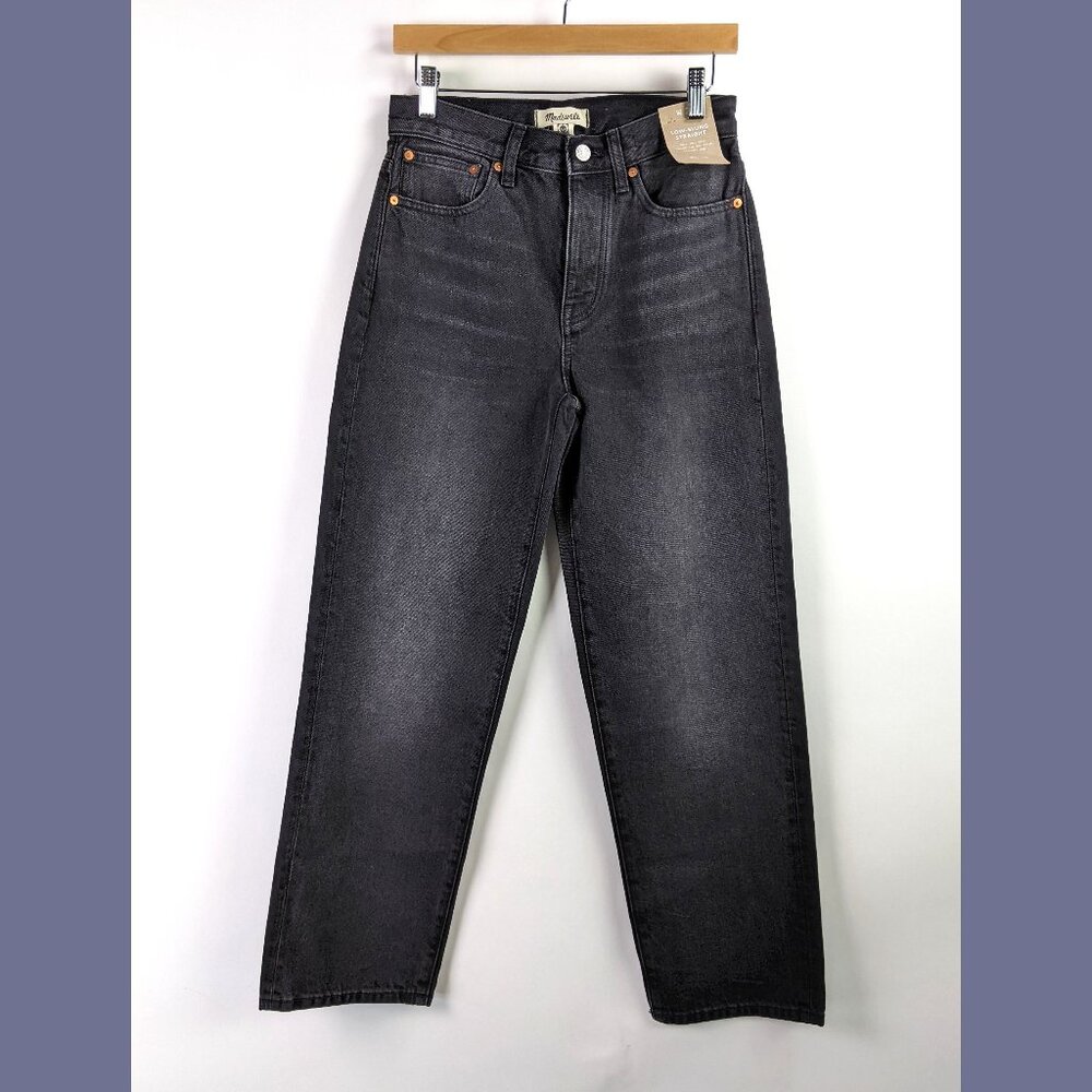 Madewell Size 24 Womens Low-Slung Straight Leg Jeans Denim Black
